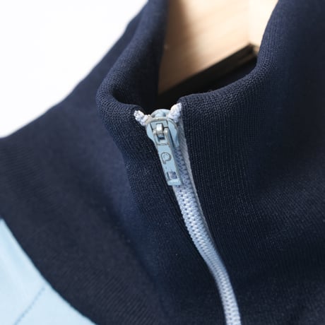 70-80s Vintage adidas Track Jacket Model  First Light Blue× Navy（Made in France)174