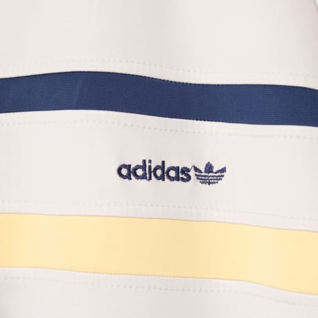 80s Vintage adidas Track Jacket Model First Gray × Navy × Yellow × Light Blue (Made in Hungaria)