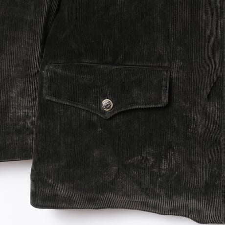 40-50s France Vintage La Favorite Dark Brown Corduroy Hunting Jacket