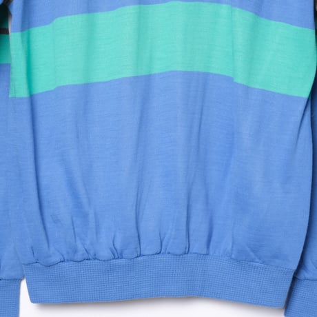 70-80s Vintage adidas Sweat Blue × Green ×Grey (Made in France)