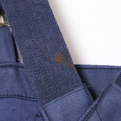30-40s Adolphe Lafont Blue Moleskin Work Overalls Dead Stock