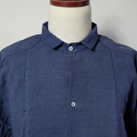 1900s Indigo Linen Grand pere Blue