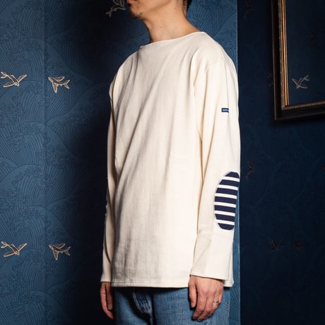SAINT JAMES OUESSANT "ELBOW PATCH" (Ecru)