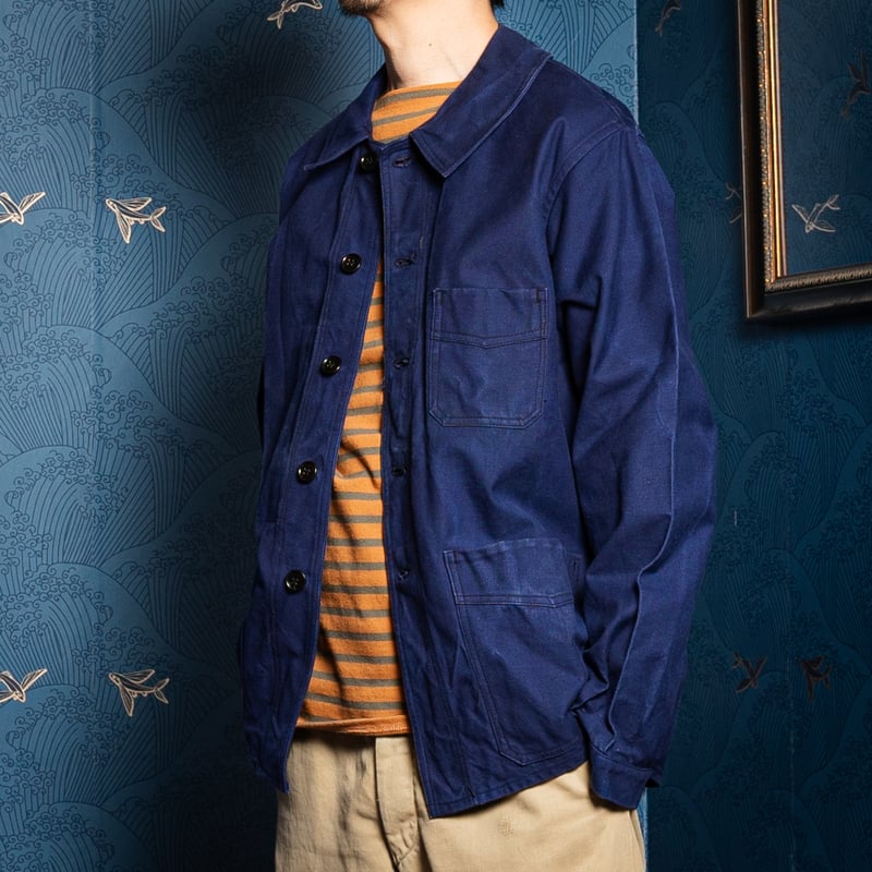 t*k様 40s モンサンミッシェル　デッドストック　フランス　ブルー　コットン t*k様 40s モンサンミッシェル デッドストック フランス ブルー