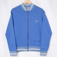 60s Vintage adidas Ventex Collarless Track Jacket Early World Mark Light Blue (Made in France)