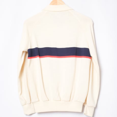 70-80s Vintage adidas Track Jacket White Navy & Red Line (Made in West Germany)
