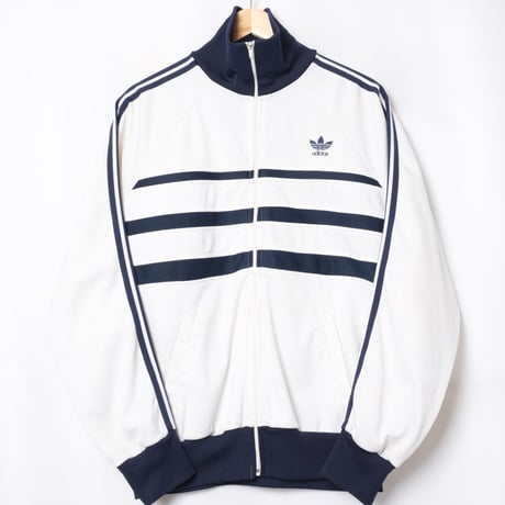 70-80s Vintage adidas Ventex Track Jacket Model  First White×Navy (Made in France)