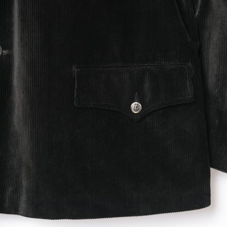 40-50s French Vintage Le Sans Rival Black Corduroy Hunting Jacket