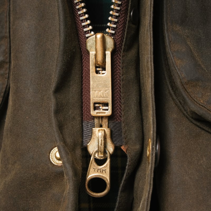 80s Barbour Solway Zipper 2 Warrant YKK棒ジップ Wit 80s Barbour Solway Zipper 2 Warrant YKK棒ジップ Wit
