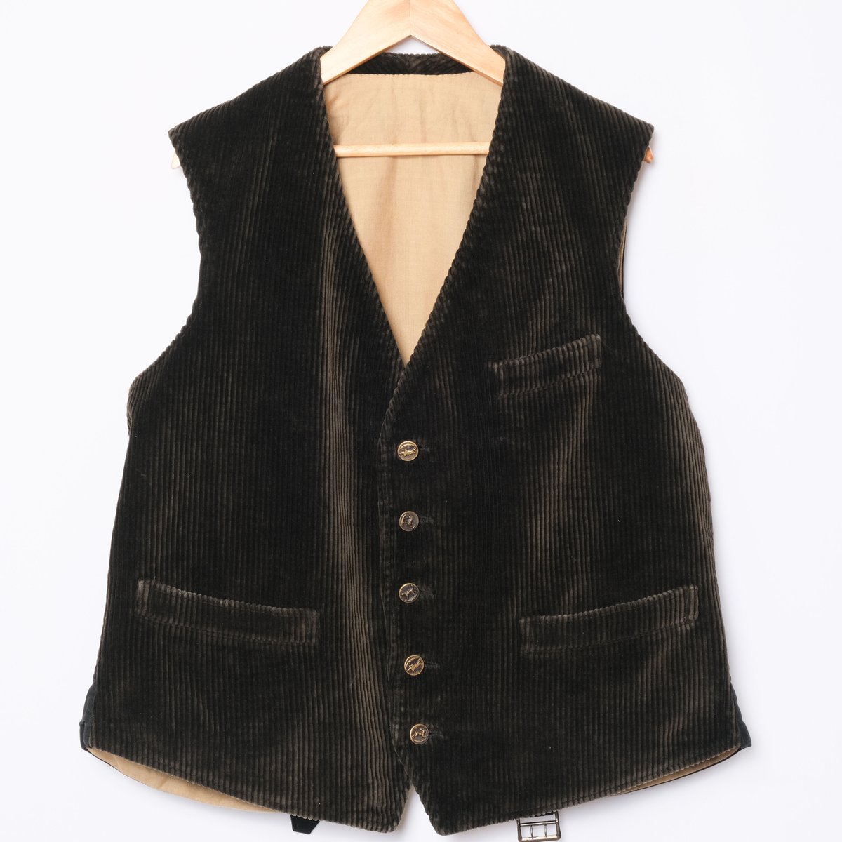 30-40s France Vintage Corduroy Hunting Vest | U