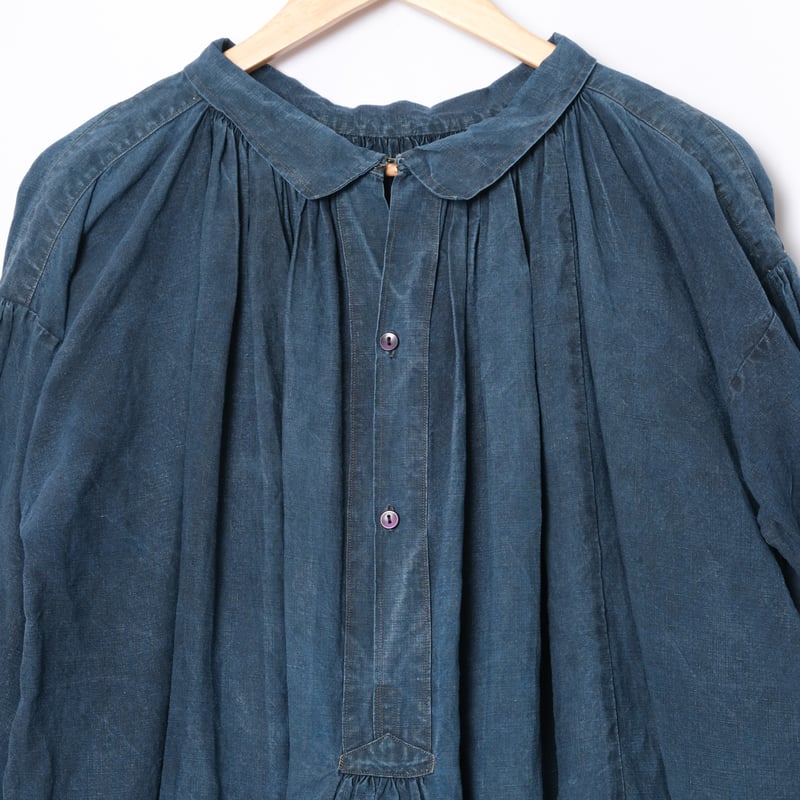 30s French Work Indigo Linen Biaude 30s French Work Indigo Linen Biaude