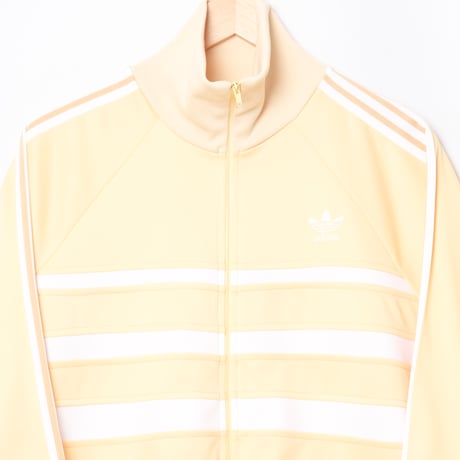 70-80s Vintage adidas Track Jacket Model First Custard × White (Made in France)