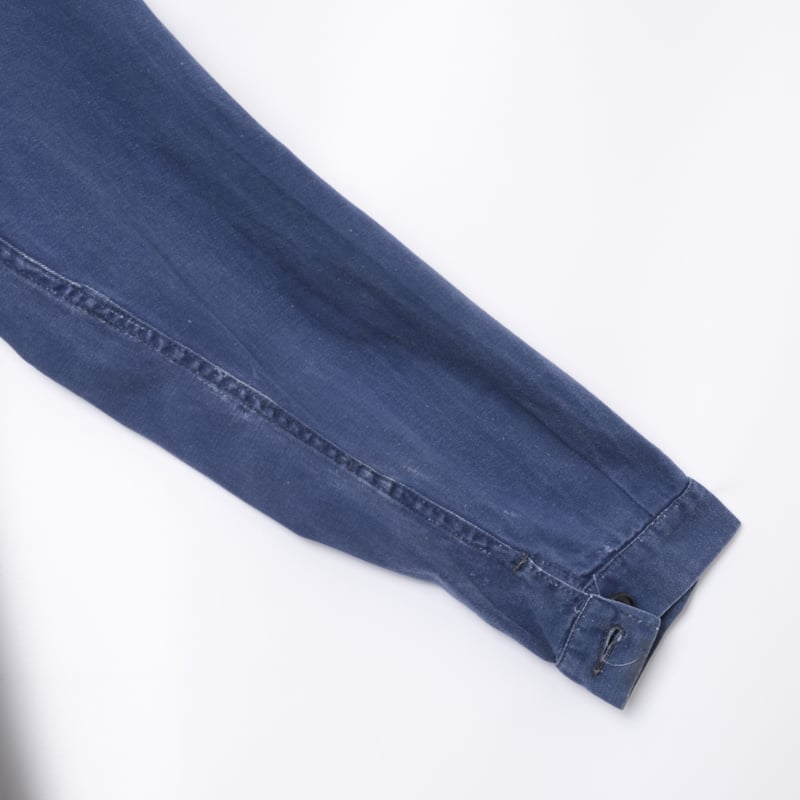40s France Vintage Adolphe Lafont Blue Cotton T