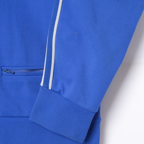 60s Vintage adidas Ventex Collarless Track Jacket Early World Mark Blue (Made in France)