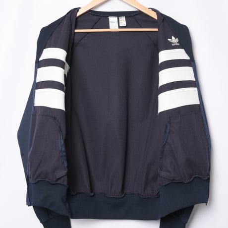 70-80s Vintage adidas Ventex Track Jacket Model First Navy × White (Made in France)