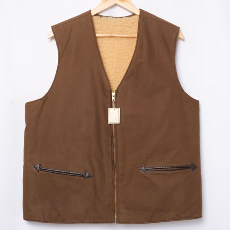 40s-50s France Vintage Mouton Gilet Dead Stock