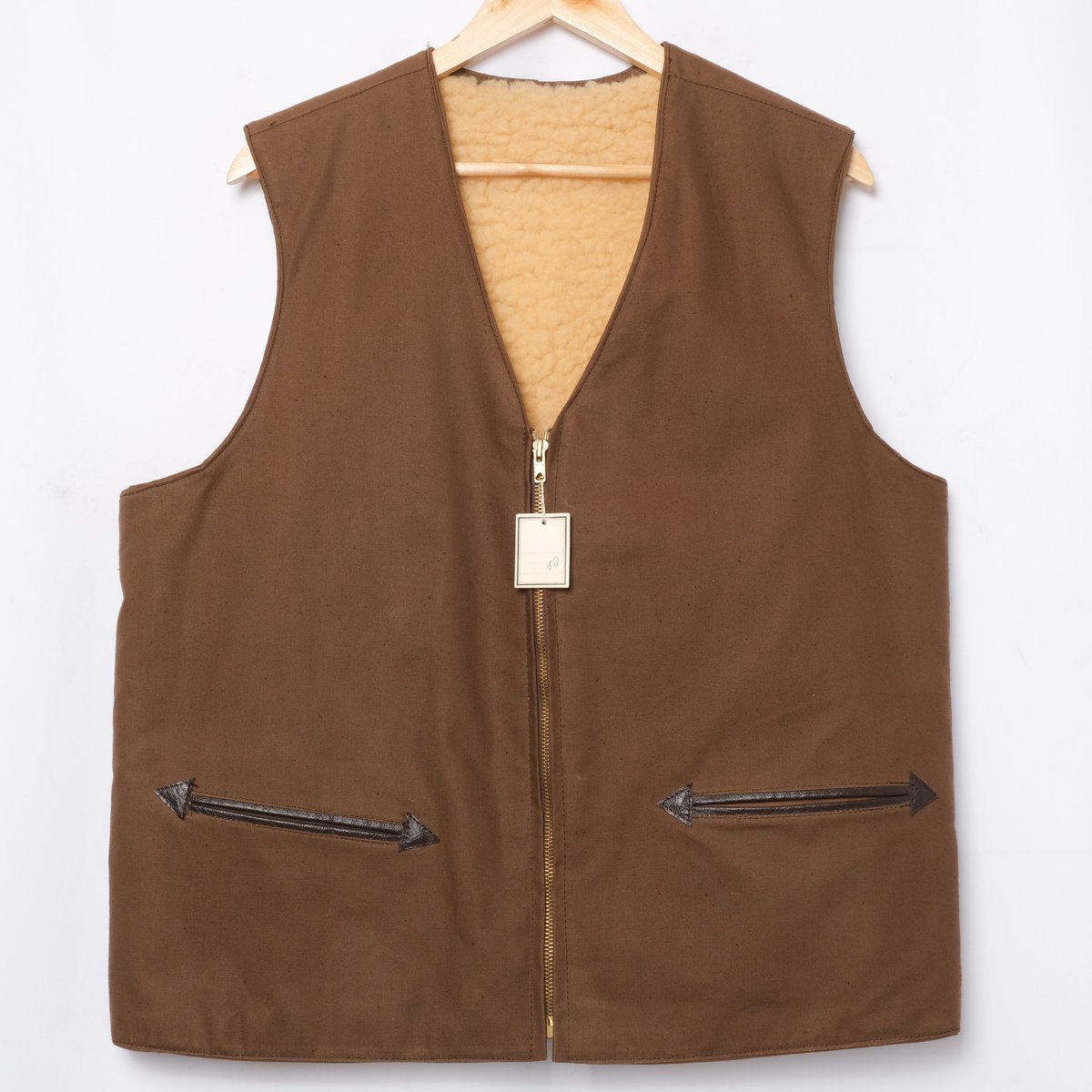 40s-50s France Vintage Mouton Gilet Dead Stock