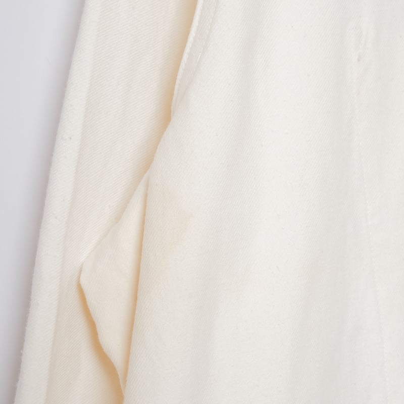 50-60s France Vintage Ecru Cotton Twill Work Ja