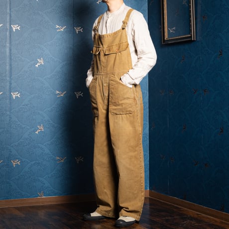 30-40s France Adolphe Lafont Vintage Cotton Linen Overalls