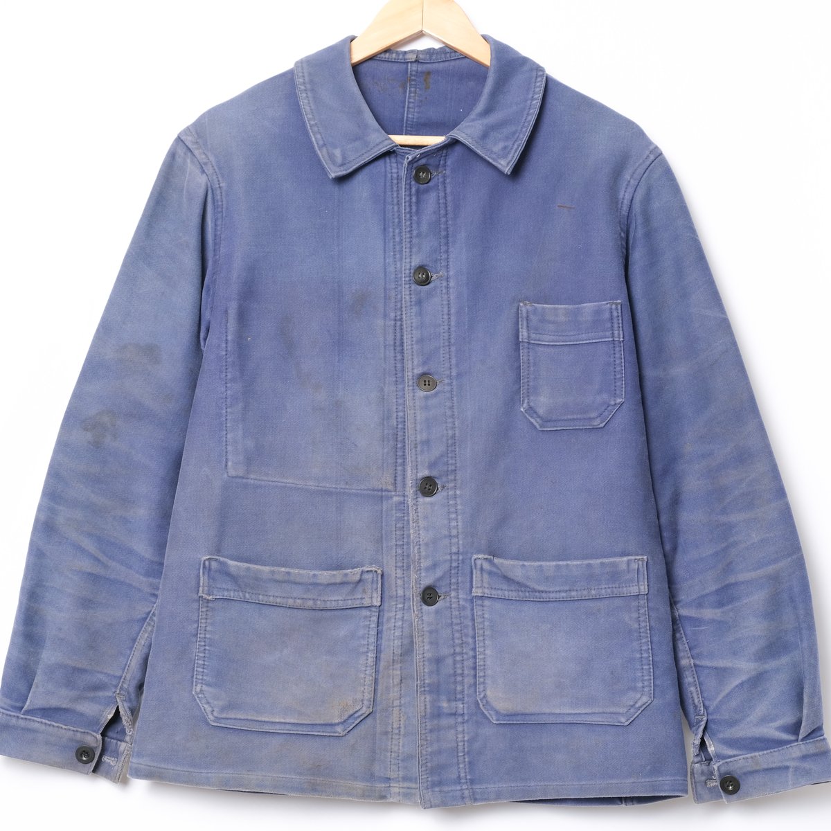 40s France Vintage Blue Moleskin Work Jacket | 40s France Vintage Blue Moleskin Work Jacket |