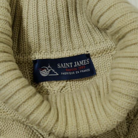 90s00s French Vintage Saint James Turtle Neck wool knit