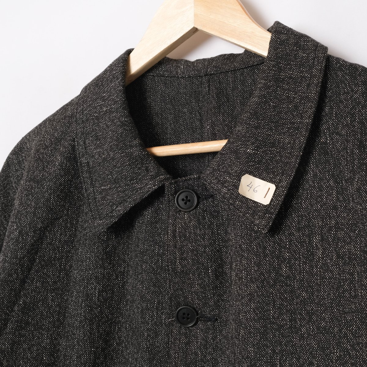 40s France Vintage Black Chambray Work Jacket D 40s France Vintage Black Chambray Work Jacket D