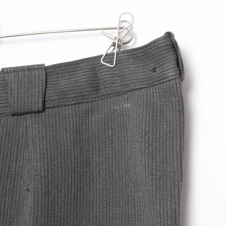 40-50s France Vintage Gray Cotton Pique Hunting Trousers Dead Stock