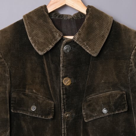 40-50s French Vintage Le Meilleur D'Amiens Corduroy Hunting Jacket