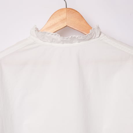 Early 1900s France Antique Frill Cotton Blouse