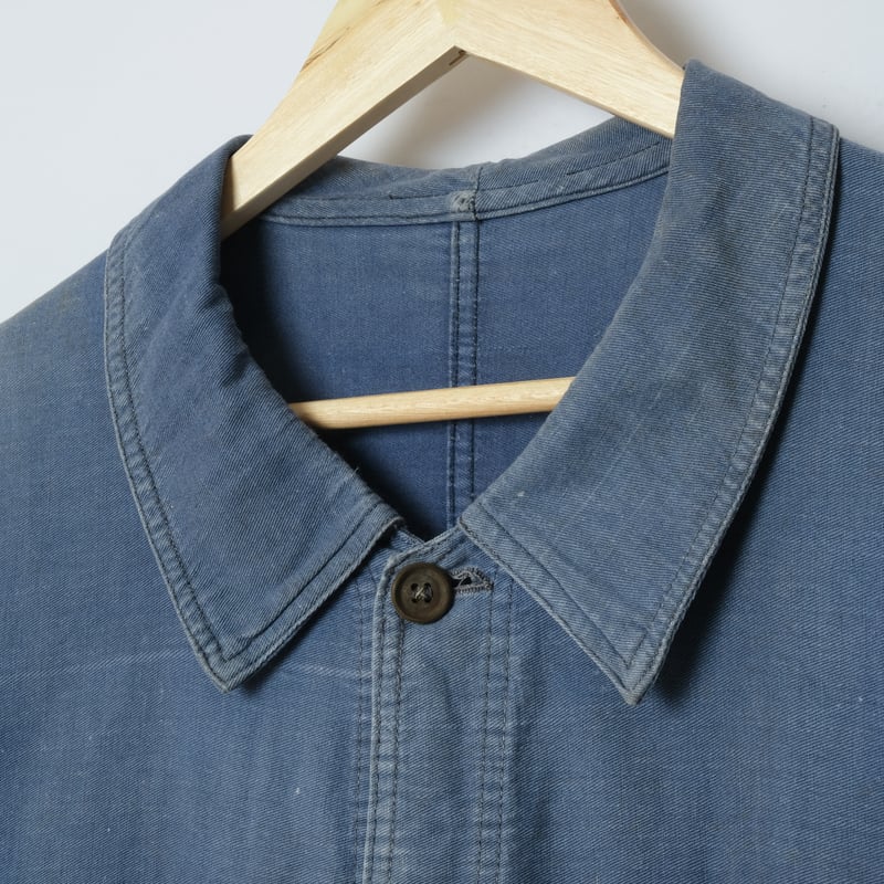 40s ワークジャケット コットンツイル ウッドボタン vintage コットンツイルフレンチワークジャケット - Fresh Service