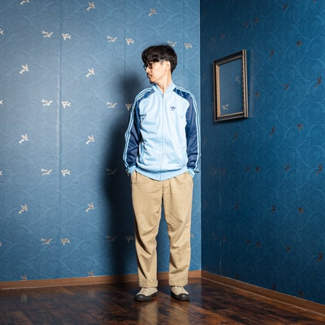 70-80s Vintage adidas Ventex ATP Track Jacket Light Blue × Navy