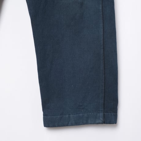 -30s France Vintage Fireman Indigo Linen HBT Trousers