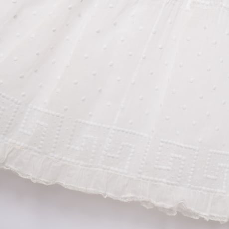 30s France Vintage Embroidered Cotton Skirt