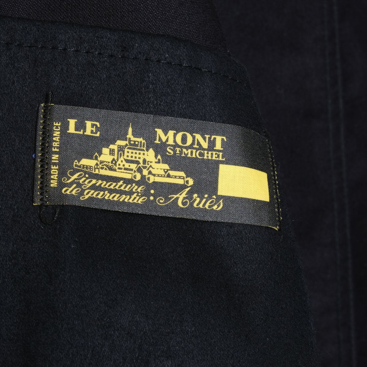 50-60s Le Mont St Michel Black Moleskin Jacket