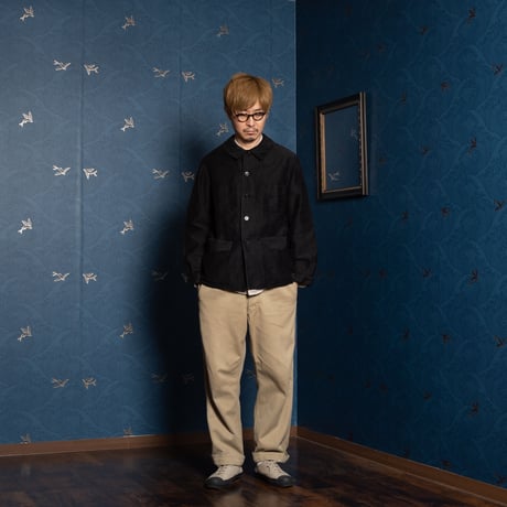 40-50s Le Mont St Michel Black Moleskin Jacket