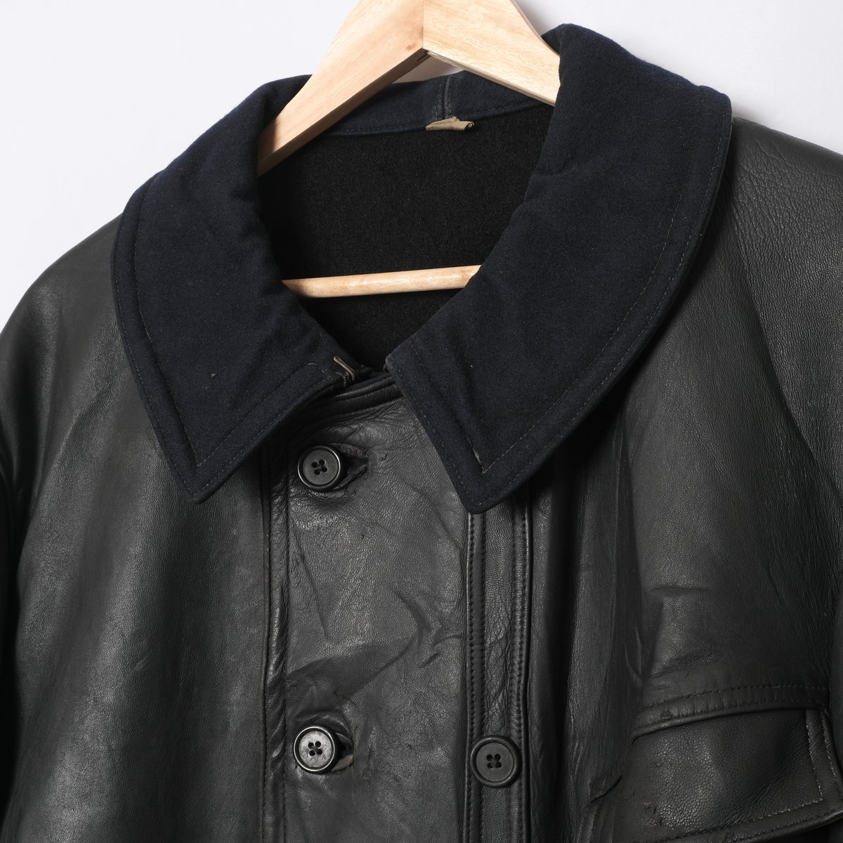 40-50s France Vintage Le Kléber Leather Jacket
