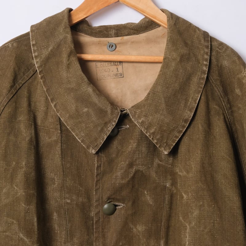 40s French Army M-35 リネン M35 French Army Motorcycle Coat 40s French Army M-35 リネン M35 French Army Motorcycle Coat