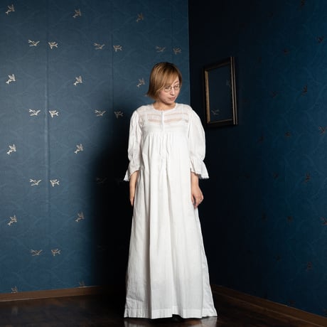 〜1930s French Antique Cotton Lace Night Dress