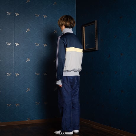 70-80s Vintage adidas VENTEX Track Jacket Grey×Navy×Yellow (Made in France)
