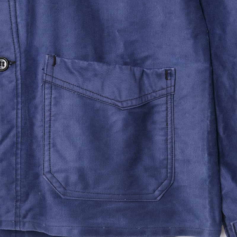 雰囲気抜群 大きめサイズ ブルーモールスキン ジャケット Vintage Blue Moleskin Jacket | genre