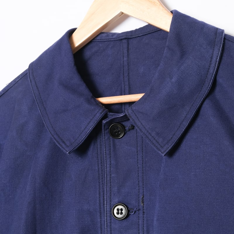 30s～40s フランス製 コットンツイルワークジャケット 30-40s Le Mont St Michel Blue Twill Jacket Woo