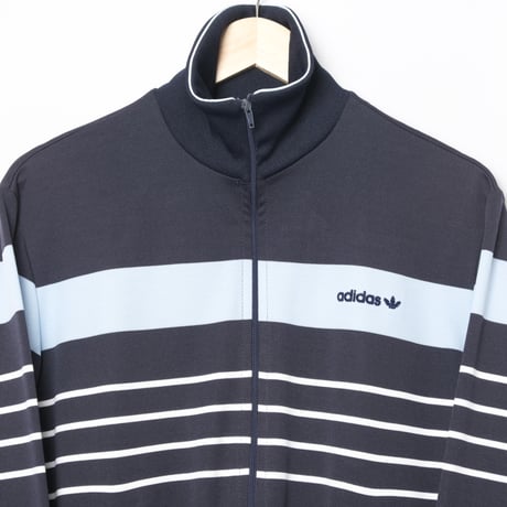 70-80s Vintage adidas Ventex Track Jacket Navy × Light Blue (Made in France)