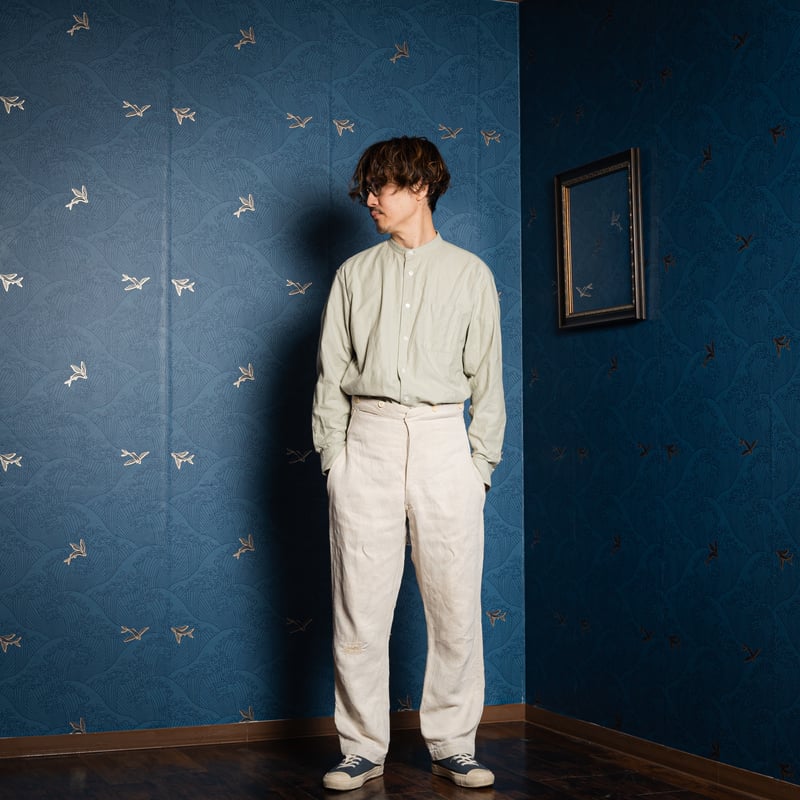 30s French Army Linen HBT Bourgeron Trousers 1