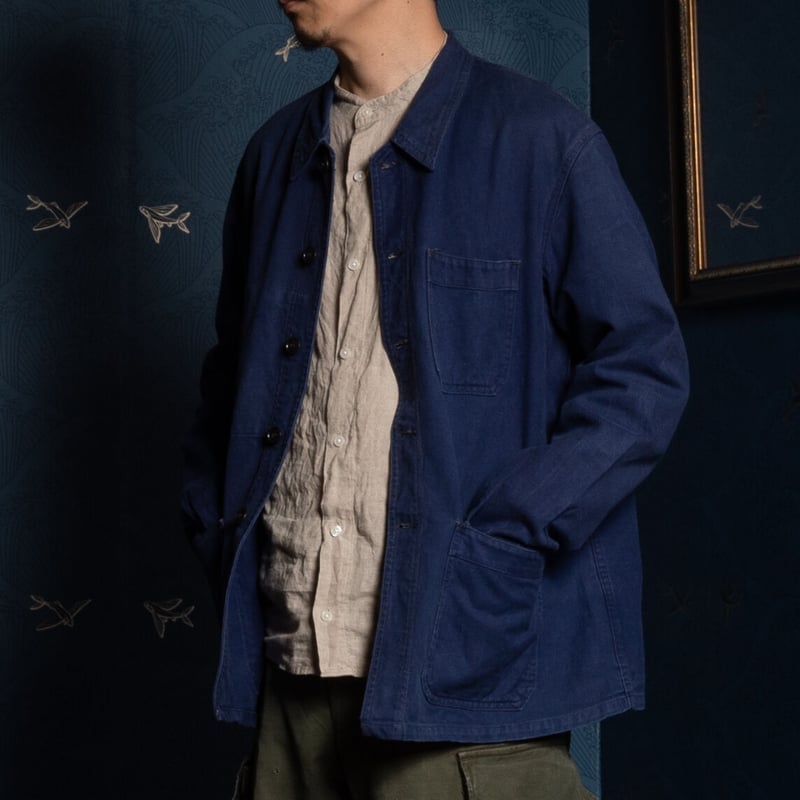 ジャケット・アウター 1950s french work jacket NAVY MILITARY WORK JACKET – gochic vintage