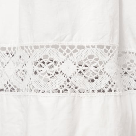 -30s France Antique Cotton Church Smock 2