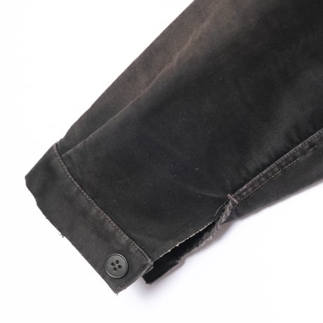 40s France Vintage Dubure & Deverchere Black Moleskin Work Jacket