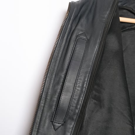 French Army Pilot Leather Jacket (Navy) Size96M With Liner