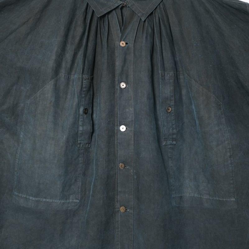 20s France Antique Indigo linen Biaude (Fullop 20s France Antique Indigo linen Biaude (Fullop