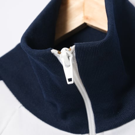 70-80s Vintage adidas Ventex Track Jacket Model  First White × Navy (Made in France)