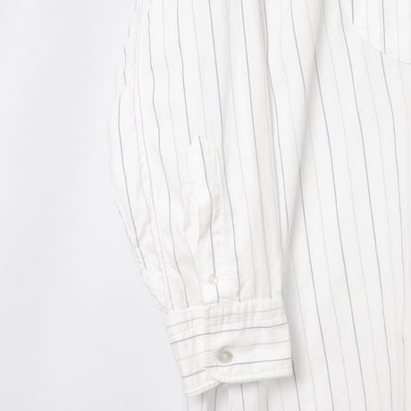 40-50s France Vintage Purple Striped Cotton Dress Shirt